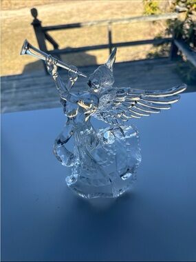 Clear Crystal Angel Figurine/Christmas Tree Topper - Home Art Decor